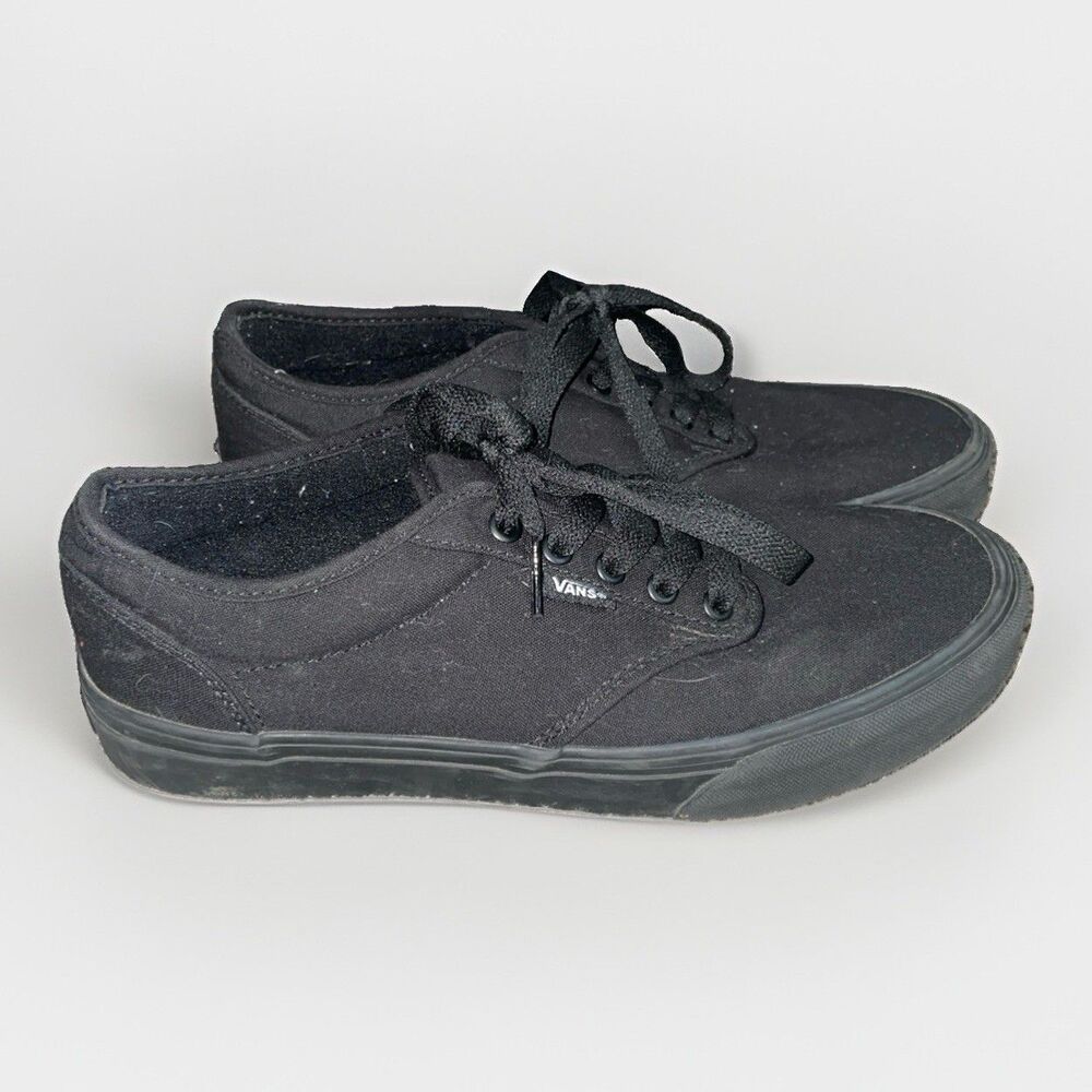 Vans Atwood Triple Black Canvas Sneakers Mens 9.5 Womens 11 EU 42.5
